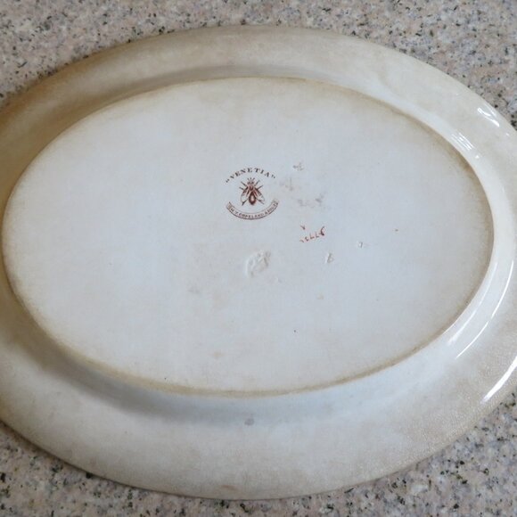 Antique COPELAND Spode 'Venetia' Platter Oval 13.25" L (DK697) - Picture 8 of 14
